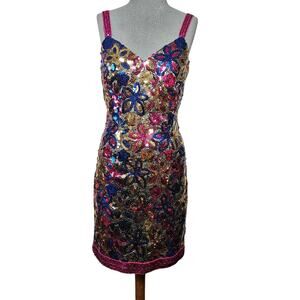 Alyce Desings Sequin Bodycon Mini Dress Size 12